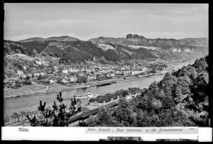Bad Schandau an der Elbe und die Schrammsteine