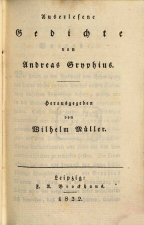 Auserlesene Gedichte
