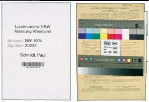 Entnazifizierung Paul Schmidt , geb. 23.04.1907 (Postschaffner)