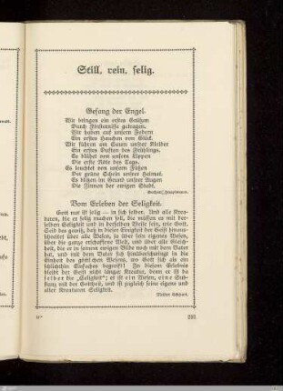 Still, rein, selig