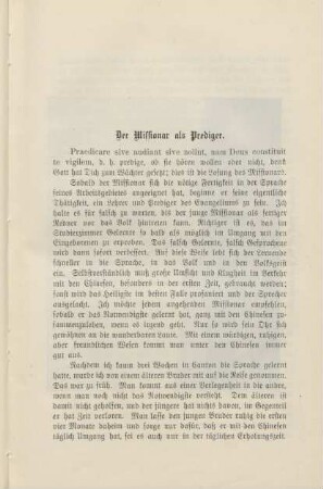 Der Missionar als Prediger
