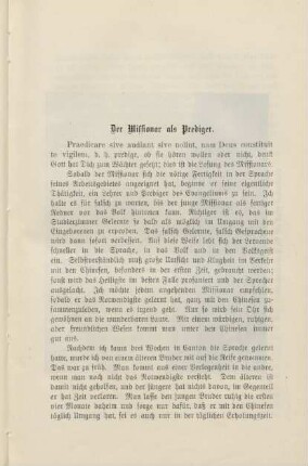 Der Missionar als Prediger