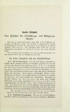 Zweiter Abschnitt. Das Zeitalter der Verfassungs- und Einigungskämpfe