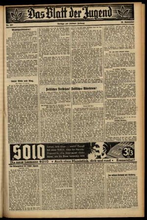 Zweite Ausgabe vom Mittwoch, den 18. November 1931.