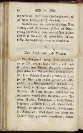7. Von Geschwulst und Beulen