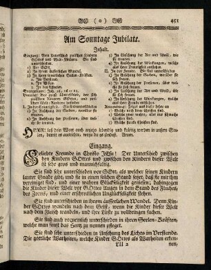 451-453, Inhalt; Eingang; Evangelium
