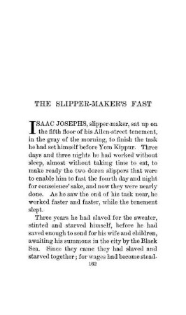 The Slipper-Maker's Fast