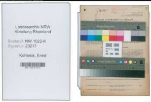 Entnazifizierung Ernst Kohleick , geb. 24.05.1904 (Werkmeister)