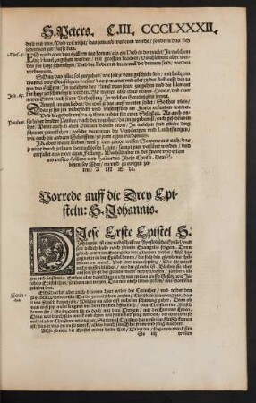 Vorrede auff die Drey Episteln: S. Johannis.