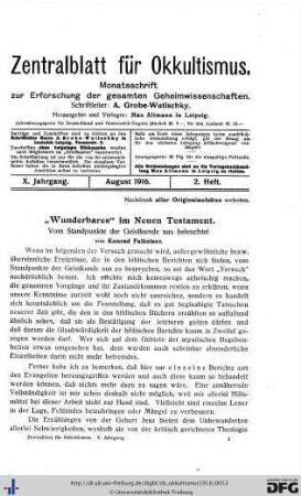2. Heft (Aug. 1916)