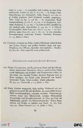 Altitalische und etruskische Bronzen (Nr.275-286)