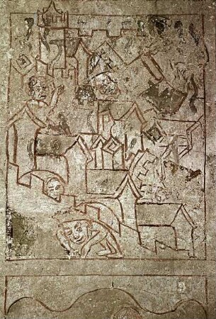 Szenen aus dem Alten Testament — 3. Reihe, 4. Bild: Zerstörung der Stadt Sodom