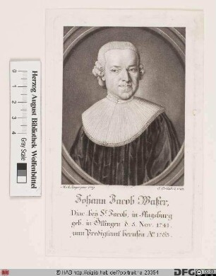 Bildnis Johann Rosinus Jacob Wasser