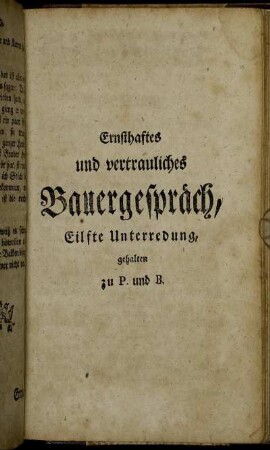 ...Eilfte Unterredung, gehalten zu P. und B.