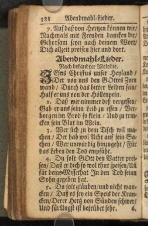 Abendmahl-Lieder.
