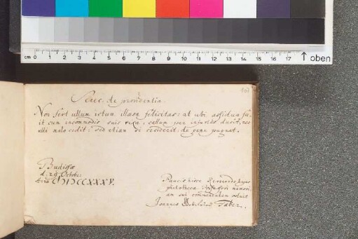 Faber, Johann Gottfried; Blatt 107
