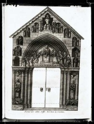Stiftskirche; Romanisches Portal (alter Stich)