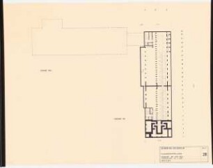 Forschungszentrum der Schering AG, Berlin-Wedding Erweiterung: Grundrisse Tiefkeller Gebäude 105 und 106a, 1:200