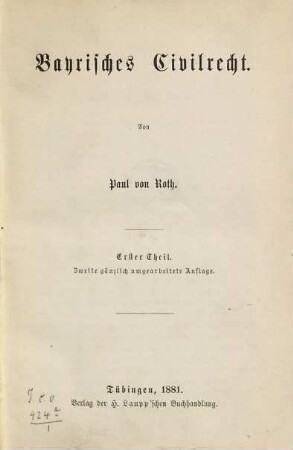 Bayrisches Civilrecht, 1