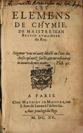 Les Elemens de Chymie
