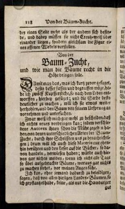 118-166, Von der Baum-Zucht