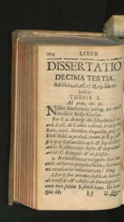 Dissertatio Decima Tertia.