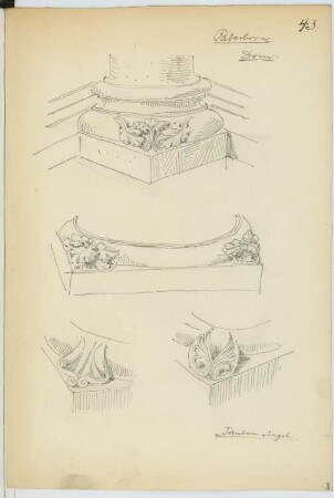 Dom, Paderborn: Details (aus: Skizzen- und Fotoalbum 18)