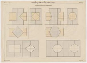 Projektions-Zeichnen. : Bez.: Einfache Körperdurchdringungen und Netze derselben., Städt. Gewerbeschule, Guido Hertel., Blatt Nr. 14., Wint. Semester 1901-02.