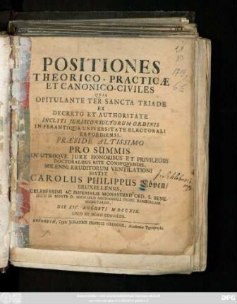 Positiones Theorico-Practicæ Et Canonico-Civiles