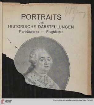 Nr. 766: Lagerkatalog / Josef Baer & Co., Frankfurt a.M.: Portraits und historische Darstellungen