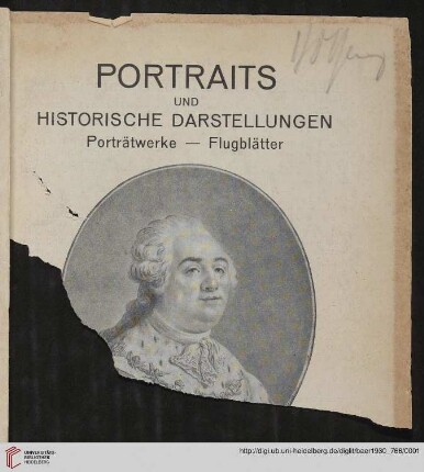 Nr. 766: Lagerkatalog / Josef Baer & Co., Frankfurt a.M.: Portraits und historische Darstellungen