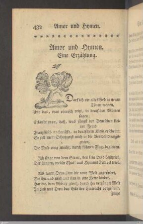 14. Amor und Hymen, eine Erzählung.