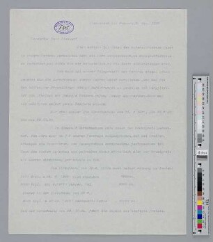 Brief an Samuel Fischer