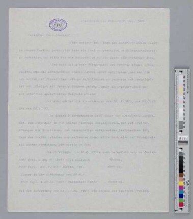 Brief an Samuel Fischer