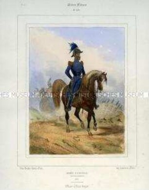 Uniformdarstellung, Stabsoffizier, Spanien, 1832/1848. Tafel Nr. 288 aus: Galerie militaire. Collection des Costumes Militaires de toutes les Nations. Paris 1840 - 1855.