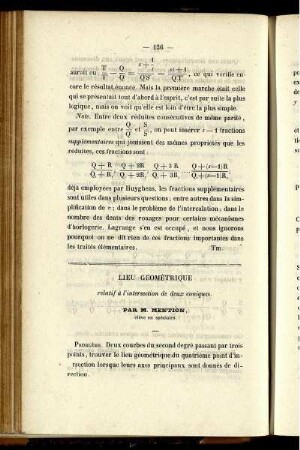 Lieu géométrique.