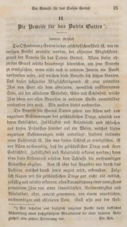 25-50 Die Beweise für das Dasein Gottes : zweiter Artikel