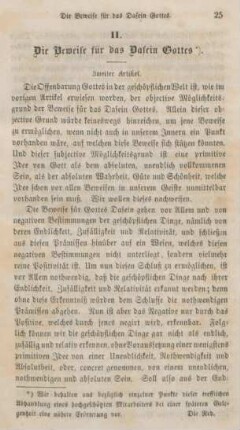 25-50 Die Beweise für das Dasein Gottes : zweiter Artikel