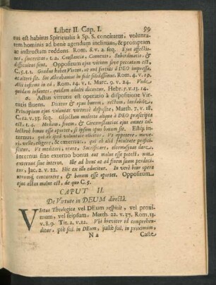 Caput II. De Virtute in Deum directa.