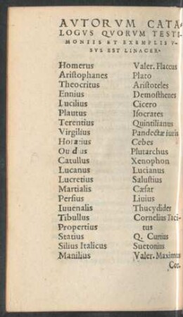 Autorum Catalogus ...