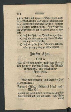 Fünfter Theil