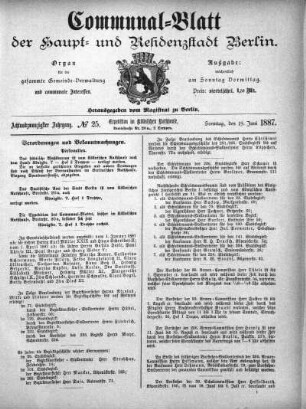 1887,25: No. 25, 19. Juni 1887