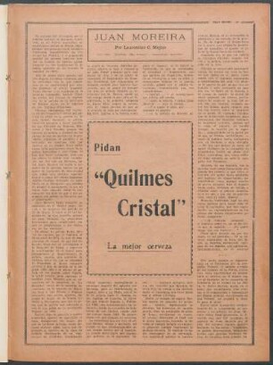 Juan Moreira : (Del libro "Policiacas (Mis cuentos)", recientemente aparecido)