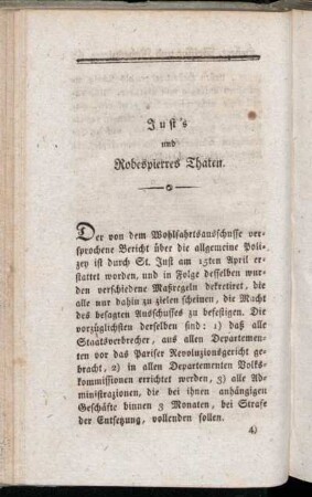 Just's und Robespierres Thaten