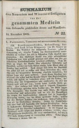 14. November 1839. No. 22.