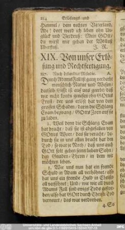XIX. Von unser Erlösung und Rechtfertigung.