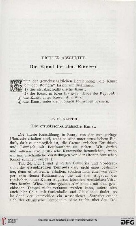 Dritter Abschnitt: Die Kunst bei den Römern