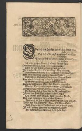 Ob gleich das Irdische gar offt das Glück erreichet/ [...]