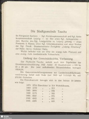 Die Stadtgemeinde Taucha