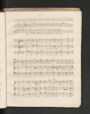 An Elegy to the memory of his friend & fellow, W. William Lawes, servant to his Majesty, by John Wilson, Doctor in Music